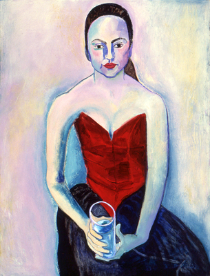 Eva with Water Glass